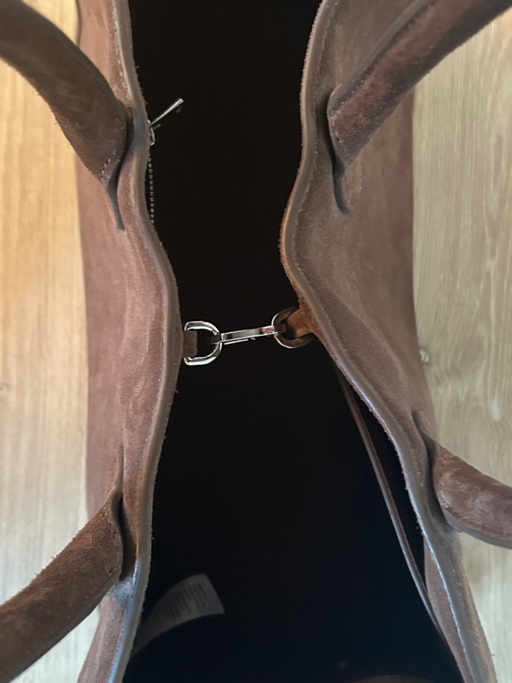 COS Brown Real Suede Shoulder-Handbag - Picture 8 of 10